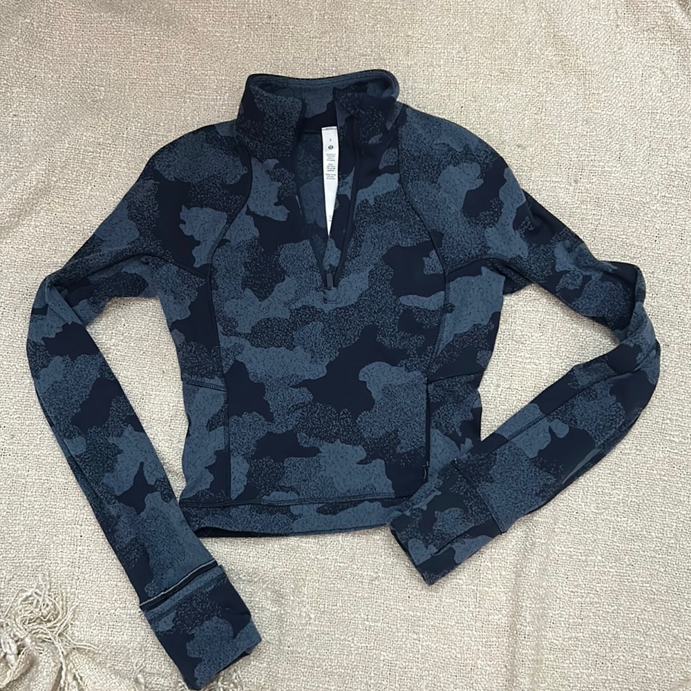 Lululemon Athletica It’s Rulu Run Cropped Half Zip Size 2 NWOT